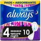 Always Platinum Secure Night Sanitary Pads 10 шт.