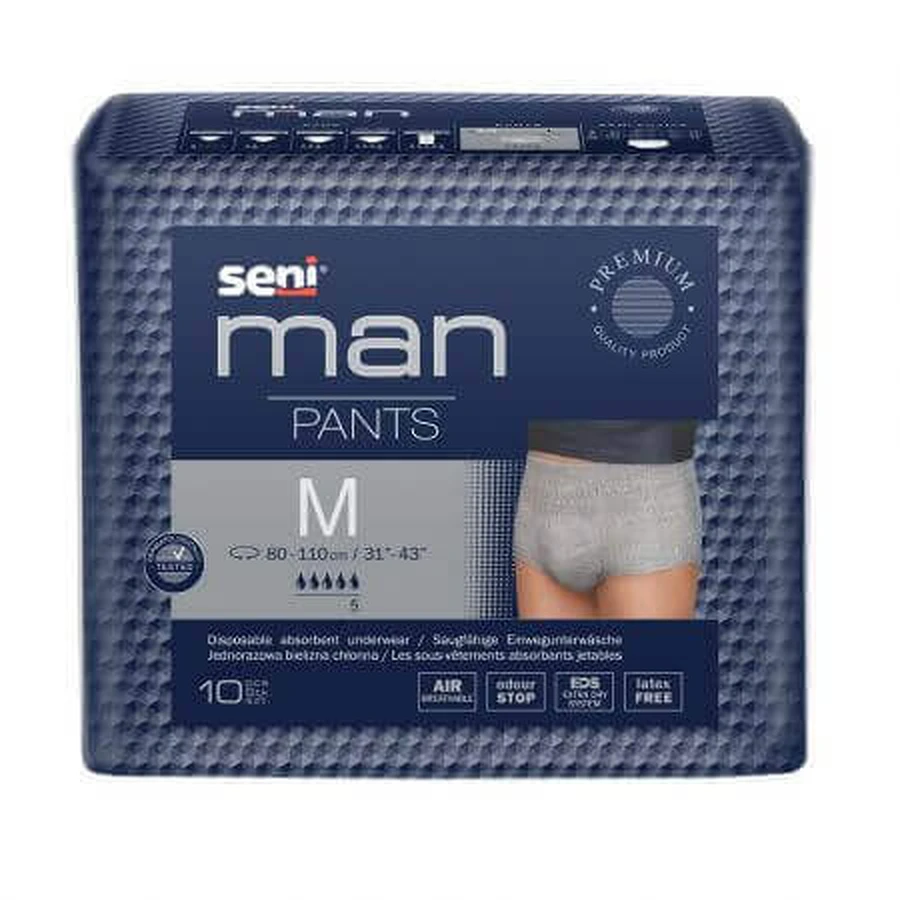 Мужские впитывающие трусы Man Pants, M, 10 штук, Грудь: цены и характеристики