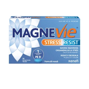 MagneVie Stress Resist Ashwagandha Sanofi, 30 таблеток, вкритих плівковою оболонкою