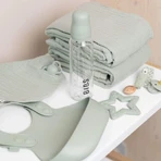 Пляшечка Bibs Baby Glass Bottle, скляна з гумовою соскою з повільним потоком, Шавлія, від народження, 110 мл: ціни та характеристики