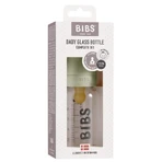Пляшечка Bibs Baby Glass Bottle, скляна з гумовою соскою з повільним потоком, Шавлія, від народження, 110 мл: ціни та характеристики