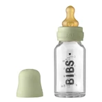 Пляшечка Bibs Baby Glass Bottle, скляна з гумовою соскою з повільним потоком, Шавлія, від народження, 110 мл: ціни та характеристики
