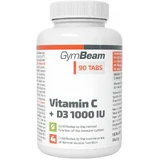 GymBeam Витамин C + D3 1000 МЕ 90 таблеток