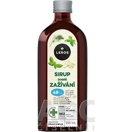 LEROS SIRUP GOOD DIGESTION 1×250 мл, сироп для поддержки пищеварения: цены и характеристики