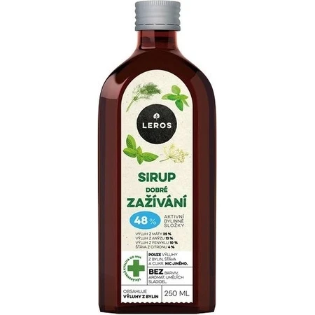 LEROS SIRUP GOOD DIGESTION 1×250 мл, сироп для поддержки пищеварения: цены и характеристики