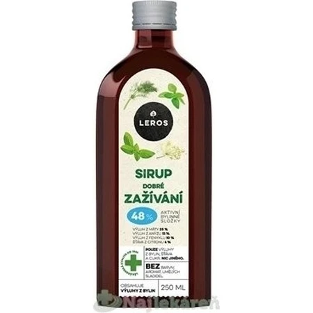 LEROS SIRUP GOOD DIGESTION 1×250 мл, сироп для поддержки пищеварения: цены и характеристики