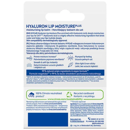 Nivea Увлажняющий бальзам для губ, 5,2 г: цены и характеристики