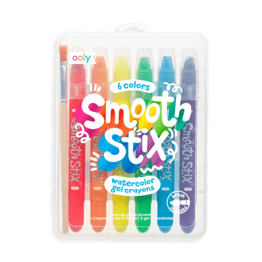 Гелевые акварельные карандаши Smooth Stix, +3 года, 6 цветов, Ooly: цены и характеристики