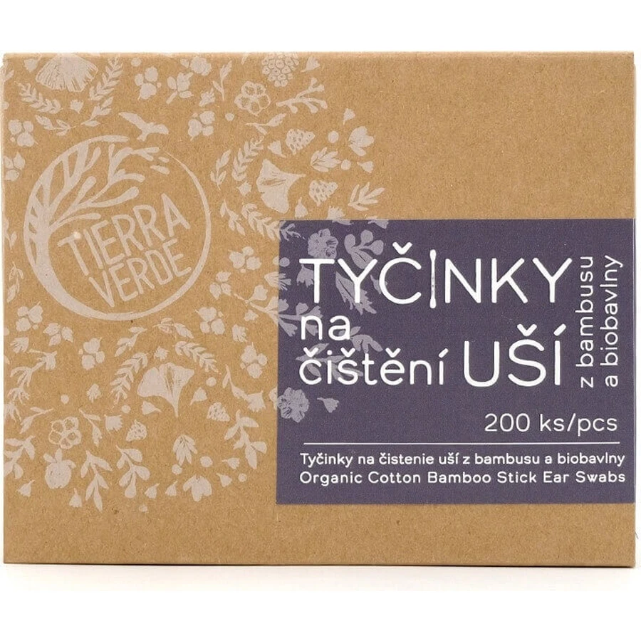 Tierra Verde Бамбуковые ушные палочки 1×200 шт, бамбуковые ушные палочки: цены и характеристики