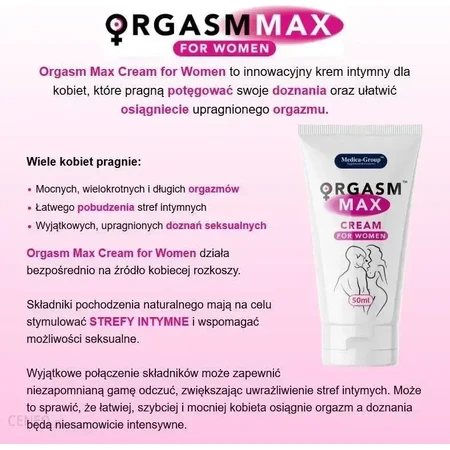  Інтимний крем Medica-Group Orgasm Max Cream для підвищення оргазму у жінок, 50 мл: ціни та характеристики