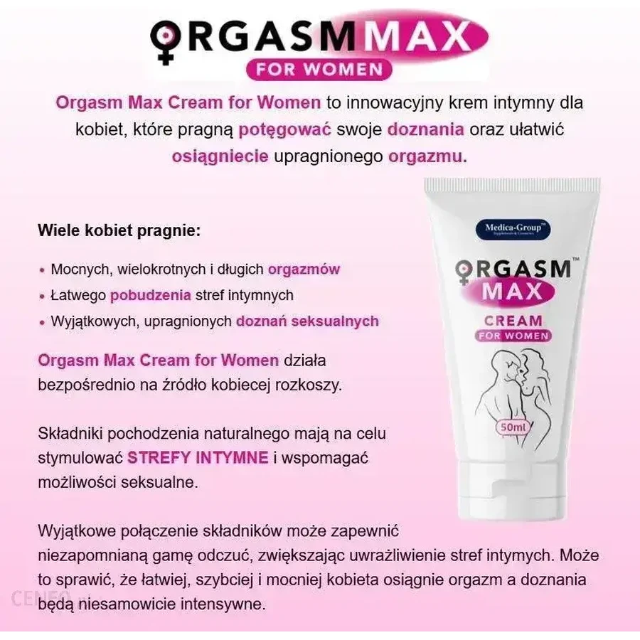  Інтимний крем Medica-Group Orgasm Max Cream для підвищення оргазму у жінок, 50 мл: ціни та характеристики