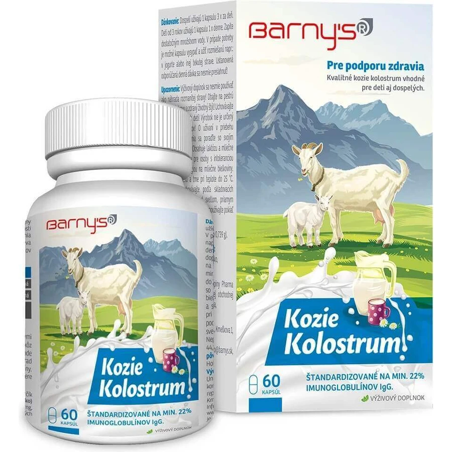 Козяче молозиво Barny's 1×60 cps, харчова добавка: ціни та характеристики