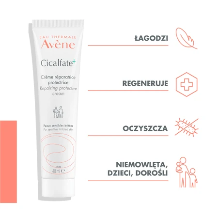 Крем для обличчя та тіла Avene Cicalfate+ Repairing Protective Cream, відновлювальний, захисний, 40 мл: ціни та характеристики