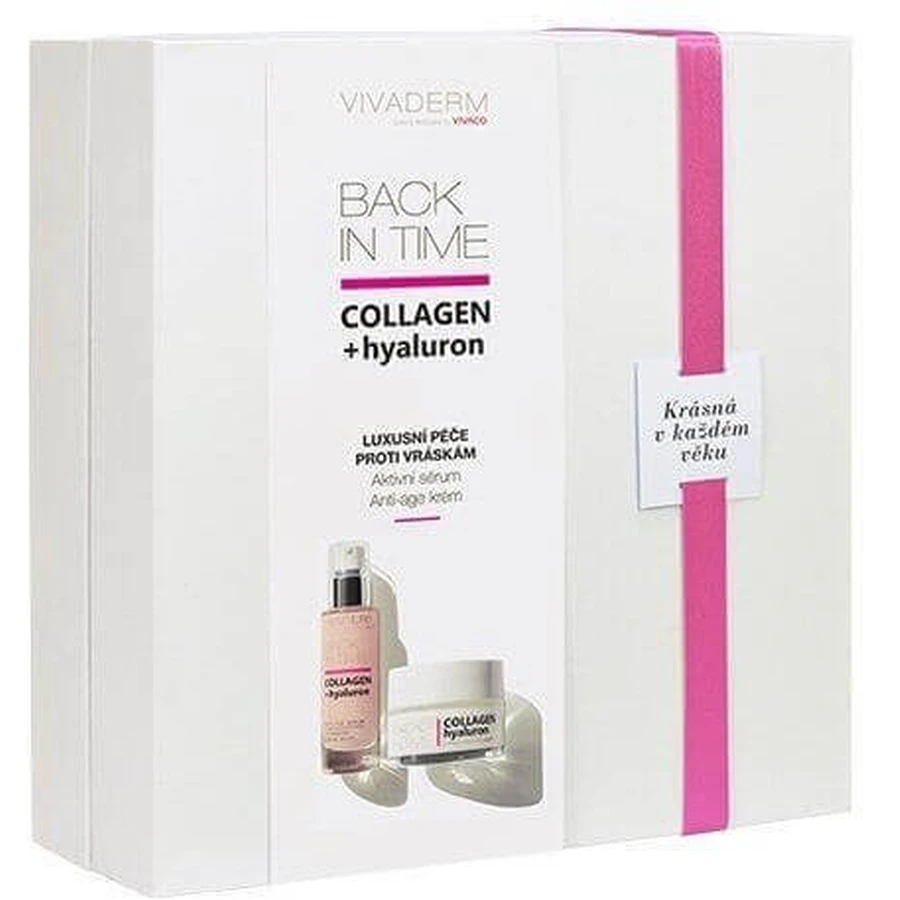 Розкішна упаковка антивікової косметики Vivaco VIivaderm Collagen Hyaluron в паперовій коробці: ціни та характеристики