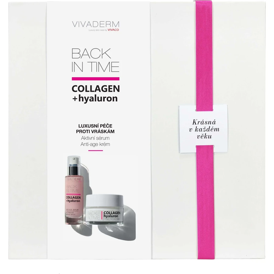 Розкішна упаковка антивікової косметики Vivaco VIivaderm Collagen Hyaluron в паперовій коробці: ціни та характеристики