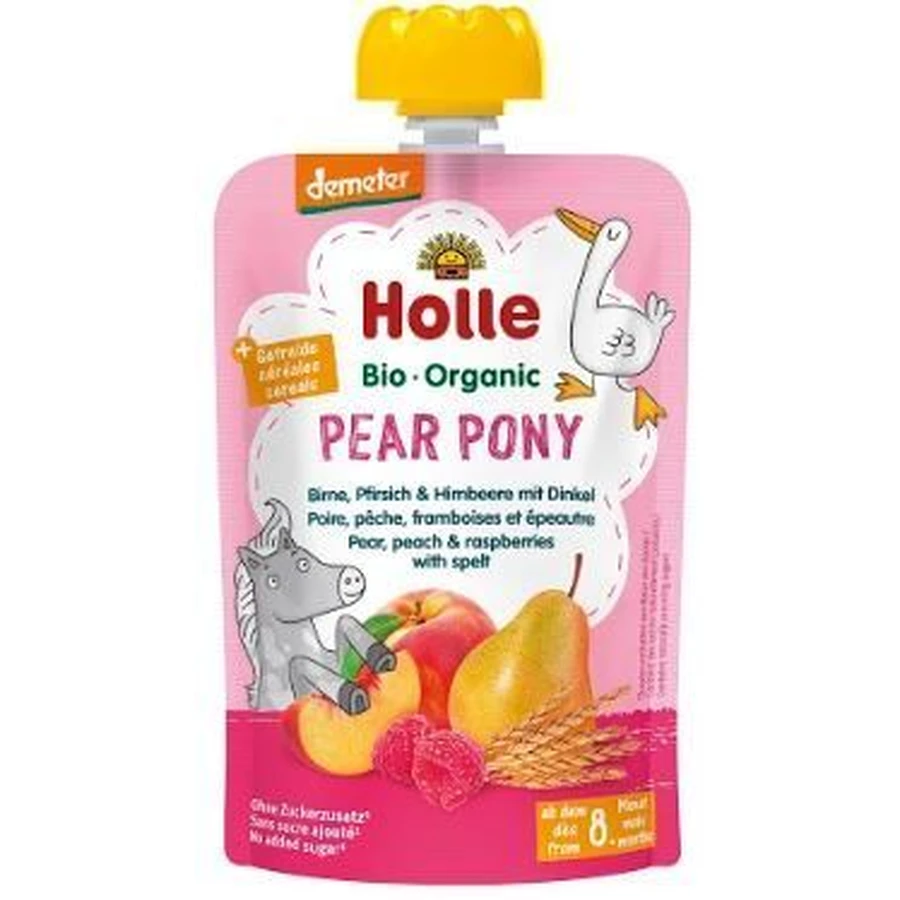 Пюре Holle Biology - Синій птах - Груша, яблуко та чорниця з вовчою ягодою 100 г: ціни та характеристики