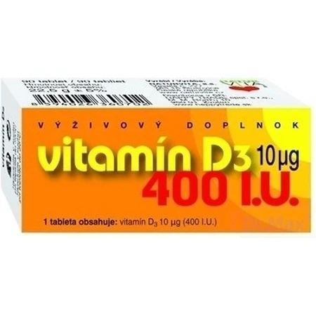 NATURVITA VITAMIN D3 10 мкг (400 МО) 1×90 тбл, вітамін D3: ціни та характеристики