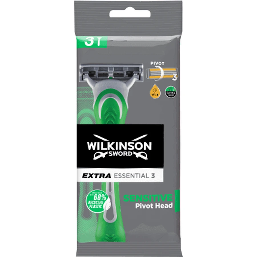 Бритва Wilkinson Extra Essential 3, 3 шт.: ціни та характеристики