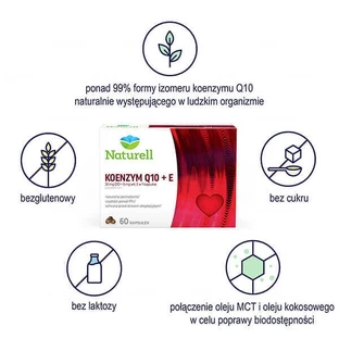 Naturell, Коэнзим Q-10 30 мг + витамин Е, 60 капсул