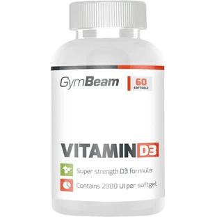 GymBeam Витамин D3 2000 МЕ, неароматизированный, 240 мягких таблеток