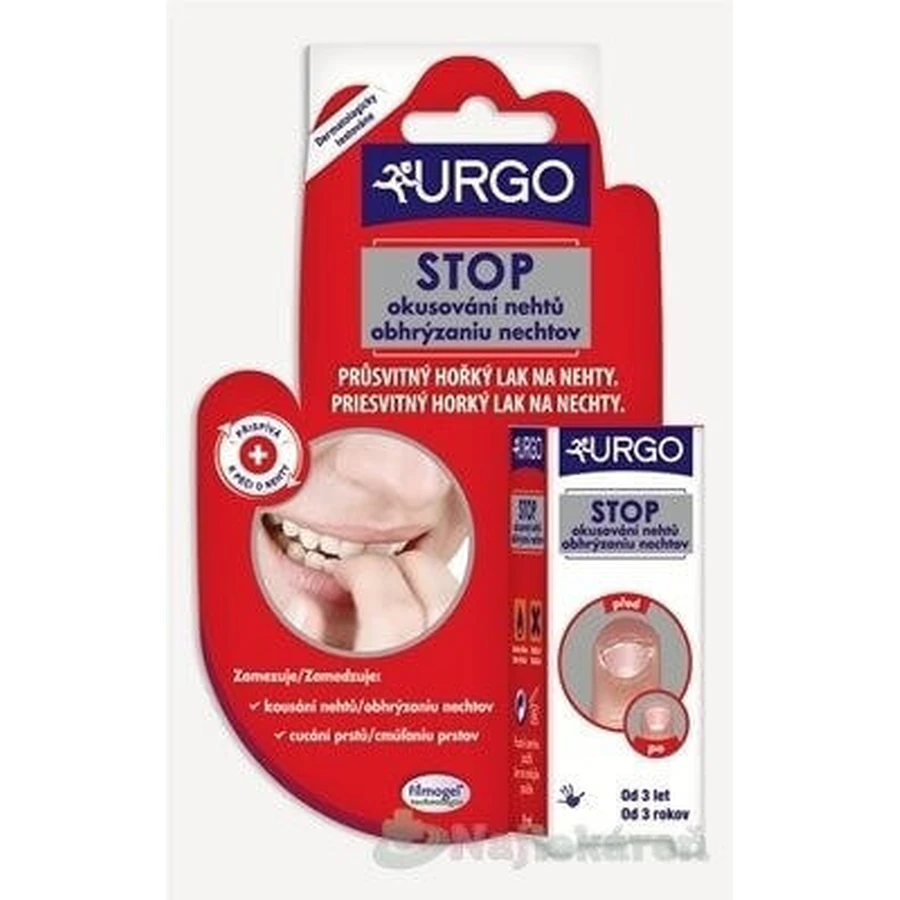URGO FILMOGEL STOP NAIL BITING 1×9 мл, горький лак против обкусывания ногтей: цены и характеристики
