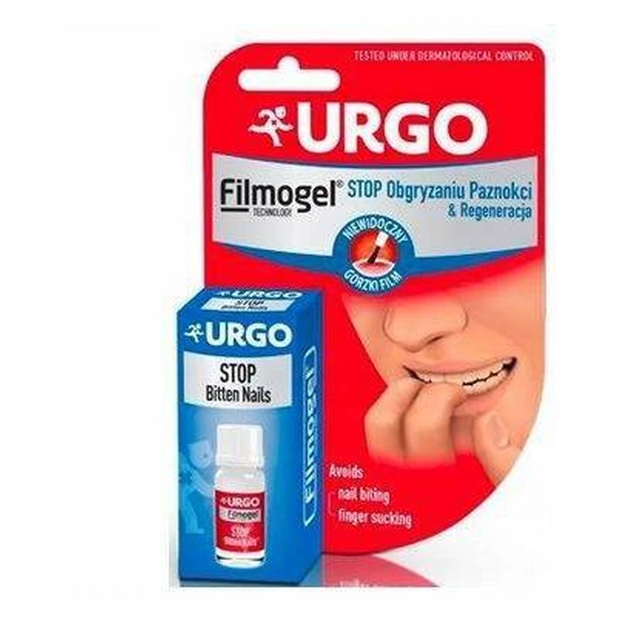 URGO FILMOGEL STOP NAIL BITING 1×9 мл, горький лак против обкусывания ногтей: цены и характеристики