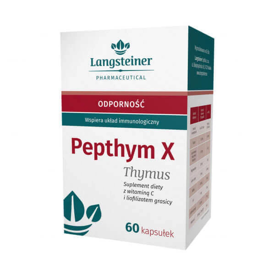 Langsteiner Pepthym X Thymus, 60 капсул: ціни та характеристики