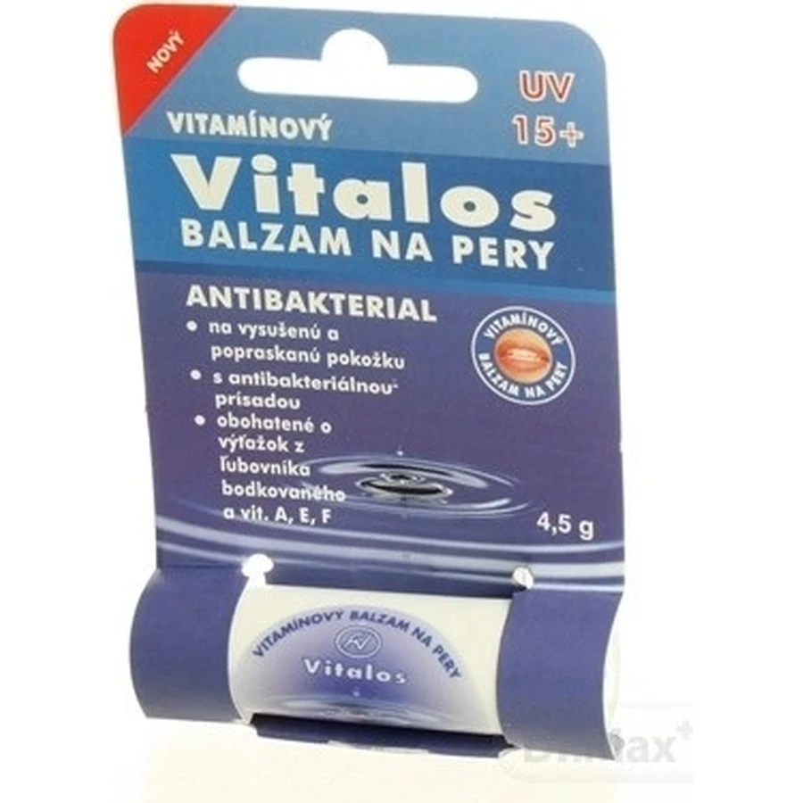 VITALOS Бальзам для губ антибактеріальний SPF 15 1×1 шт, бальзам для губ, антибактеріальний SPF 15: ціни та характеристики
