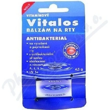 VITALOS Бальзам для губ антибактеріальний SPF 15 1×1 шт, бальзам для губ, антибактеріальний SPF 15: ціни та характеристики