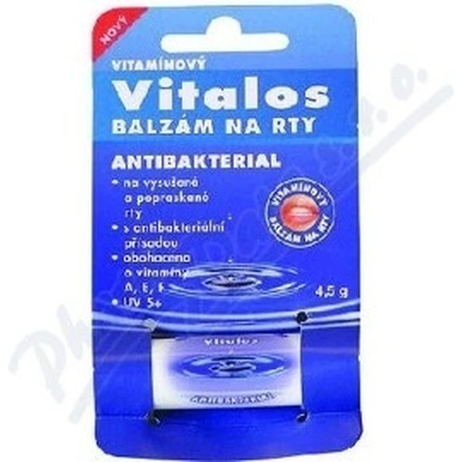 VITALOS Бальзам для губ антибактеріальний SPF 15 1×1 шт, бальзам для губ, антибактеріальний SPF 15: ціни та характеристики
