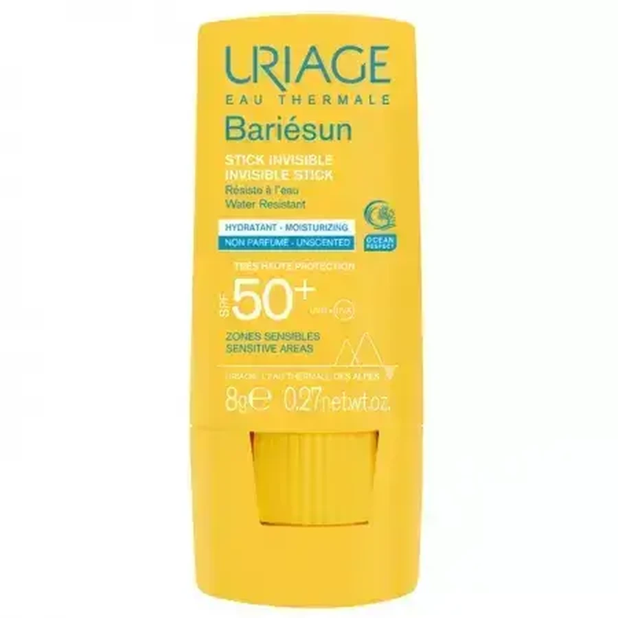 Невидимий сонцезахисний крем-стік SPF50+ Bariesun, 8 г, Uriage: ціни та характеристики