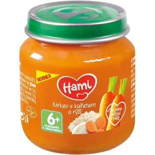 Hami Морковь с курицей и рисом 6M+ 125 г