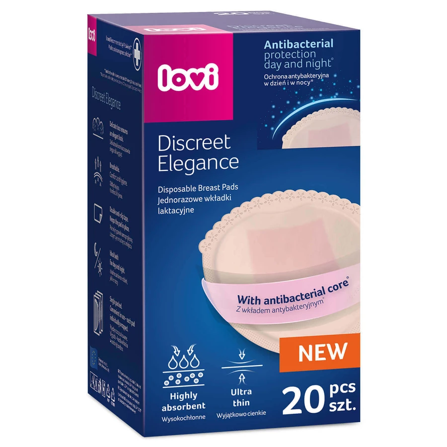 Lovi Discreet Elegance, прокладки для груди, антибактериальные, бежевые, 20 штук: цены и характеристики