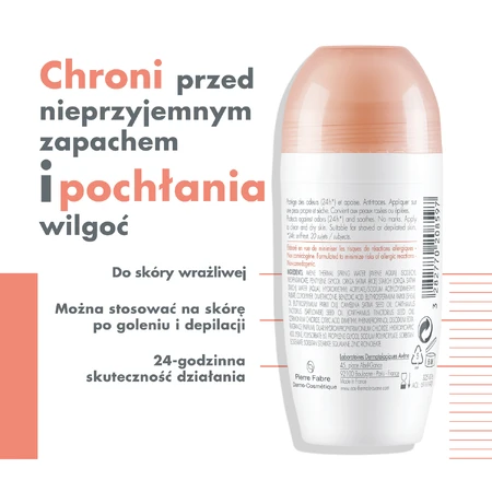 Avene Body, 24-часовой дезодорант, роликовый, 50 мл: цены и характеристики