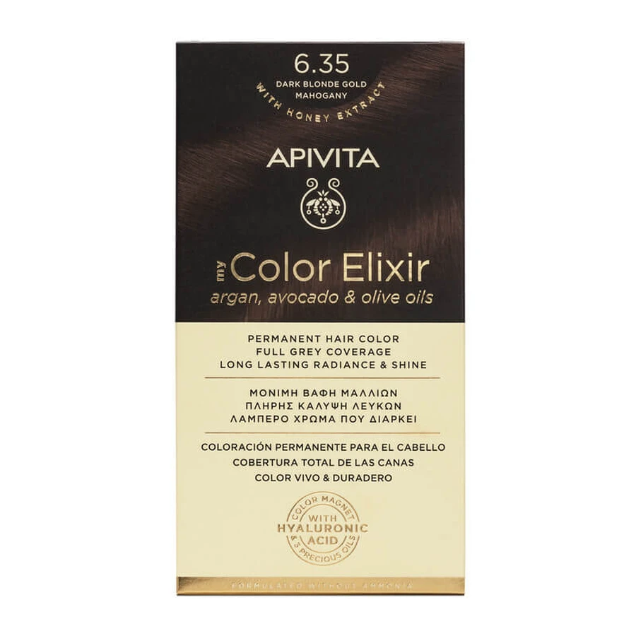 Фарба для волосся My Color Elixir, відтінок 6.35, Apivita: ціни та характеристики