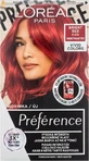 L'Oréal Paris Préférence Vivid Colors перманентная краска для волос 1×1 набор, Монмартр - Ярко-красный, 60+90+54 мл