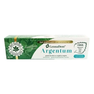 Зубна паста GennaDent Argentum, 80 мл, Vivanatura