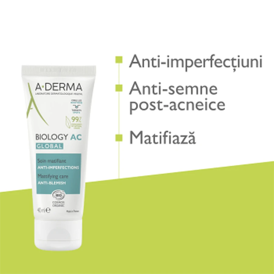 A-Derma Biology AC Matifying Cream C, 40 мл: цены и характеристики