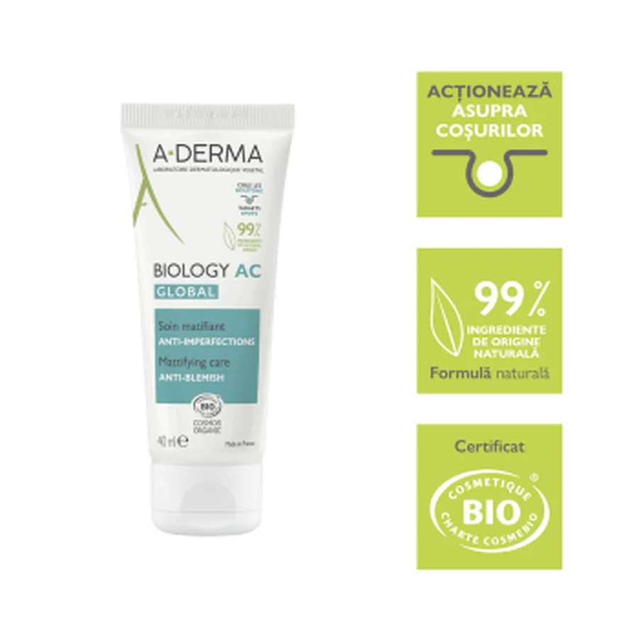 A-Derma Biology AC Matifying Cream C, 40 мл: цены и характеристики