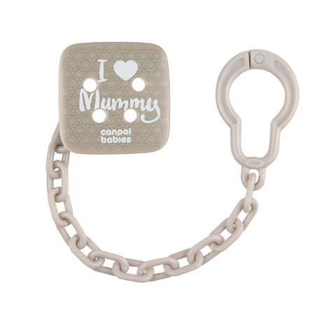 Canpol Babies, держатель для пустышки, I Love Mummy, серый, 1 шт.: цены и характеристики