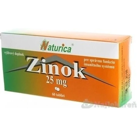 Naturica ZINOC 25 мг 1×60 таблеток, харчова добавка: ціни та характеристики