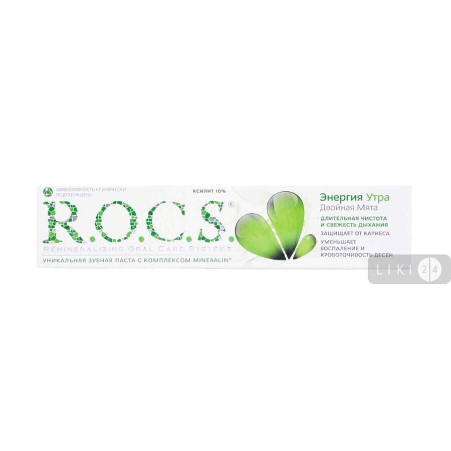 Зубна паста R.O.C.S. Подвійна м'ята, 74 мл : ціни та характеристики