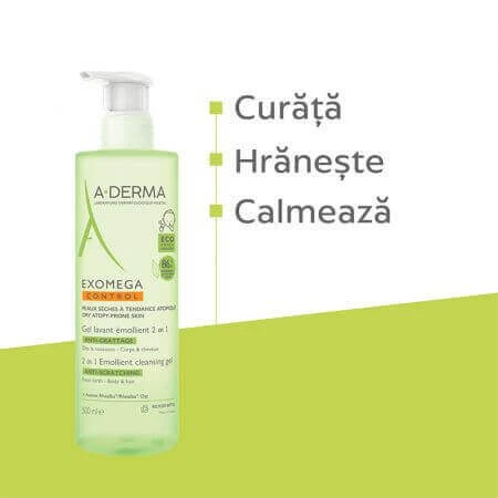 A-Derma Exomega Control Піноутворюючий гель 2 в 1, 500 мл: ціни та характеристики