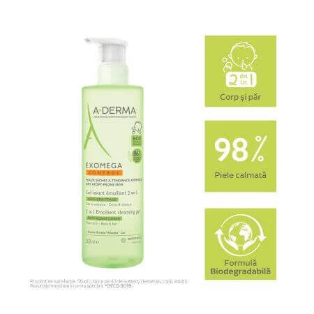 A-Derma Exomega Control Піноутворюючий гель 2 в 1, 500 мл: ціни та характеристики