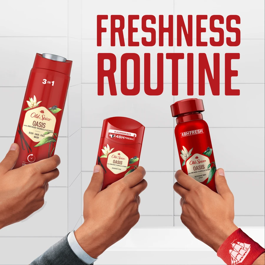 Old Spice Oasis Дезодорирующий спрей для мужчин с ароматом дымчатой ванили 150 мл: цены и характеристики
