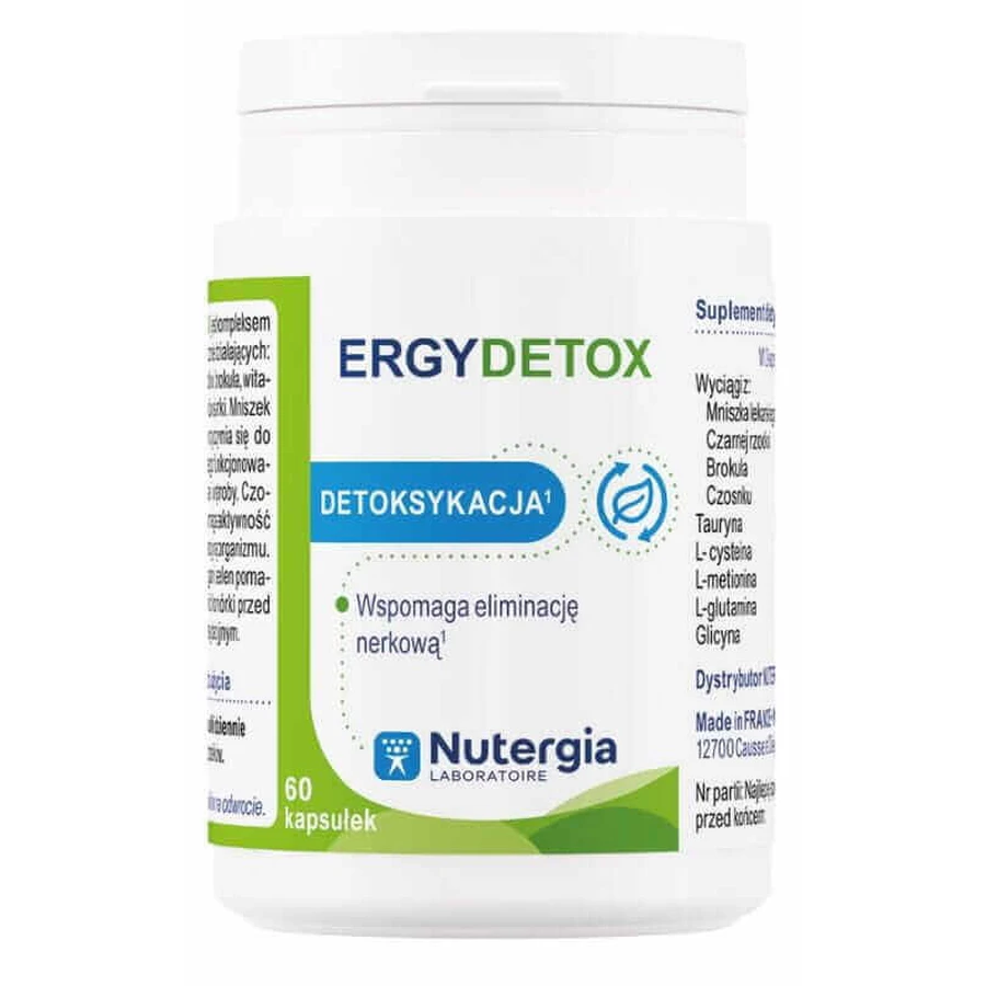 Ergydetox Nutergia Detoxification 60 капсул: цены и характеристики