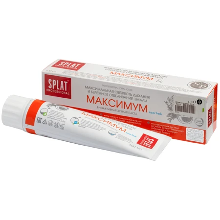 Зубная паста Splat Professional Maximum, 100 мл: цены и характеристики