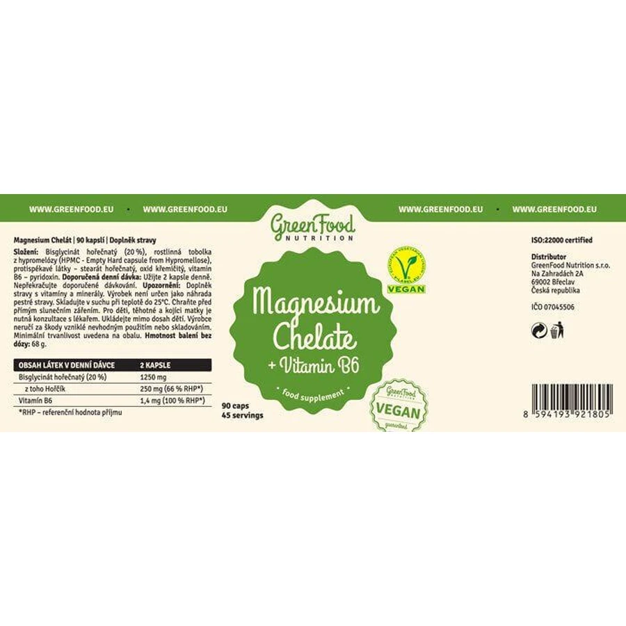 GreenFood Nutrition Магній хелат 90 капсул: ціни та характеристики