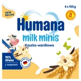 Humana Milk Minis Dessert, ванильная каша, после 8 месяцев, 4 х 100 г