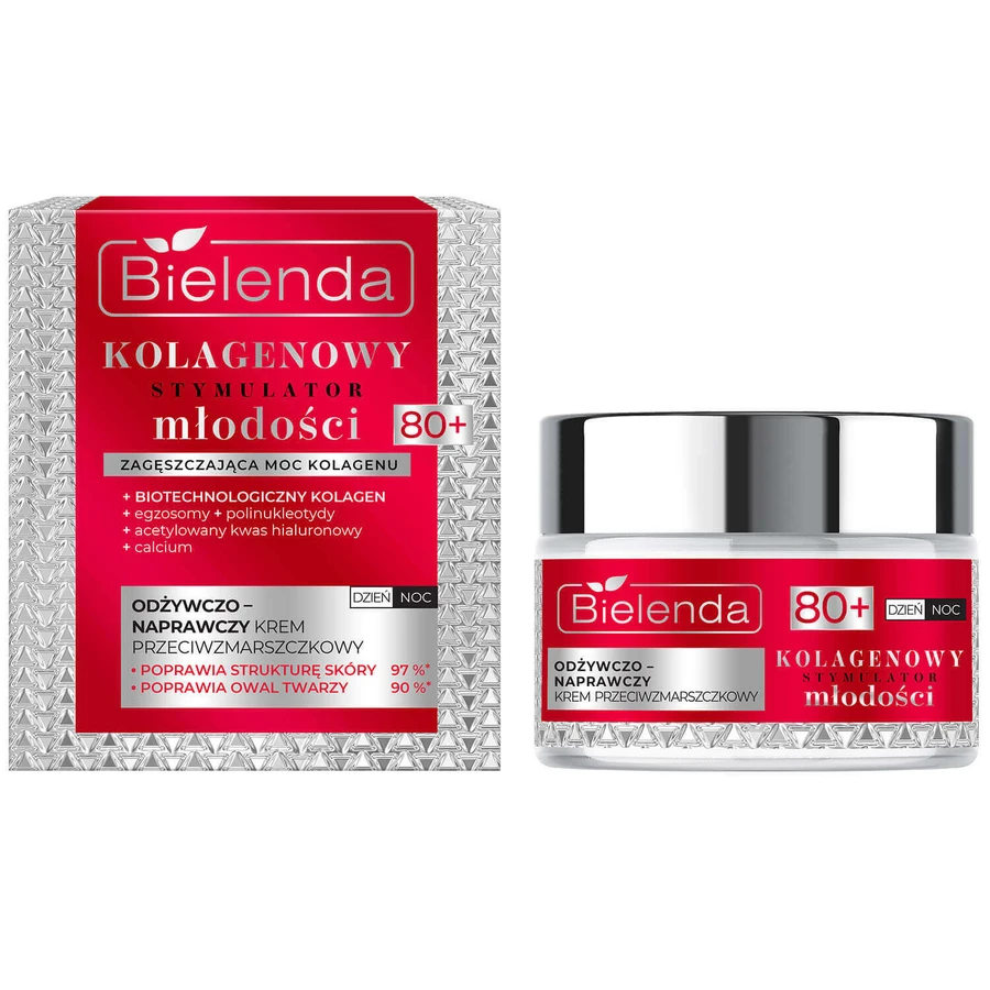 Bielenda Collagen Modo Stimulator 80+, відновлюючий крем проти зморшок, 50 мл: ціни та характеристики